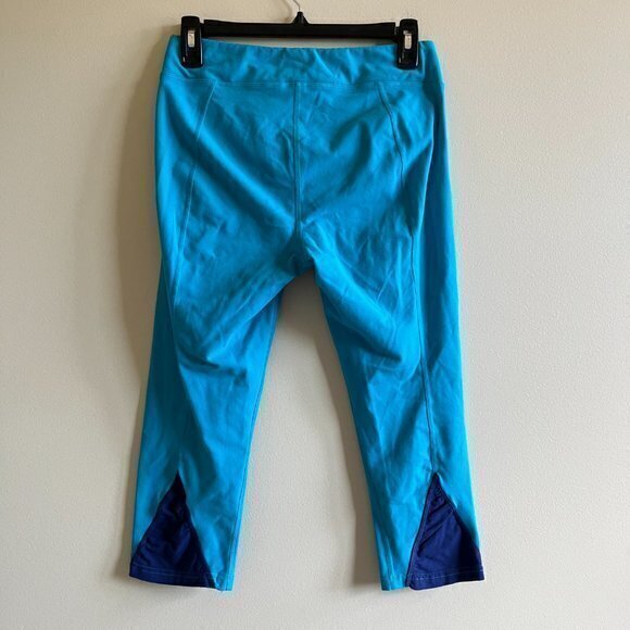 LUCY POWERMAX BLUE CAPRI LEGGINGS WOMENS SIZE M‎ ATHLETIC YOGA RUNNING - Picture 4 of 7
